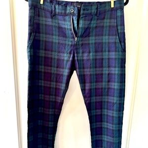 Christos New York plaid pants, size 28